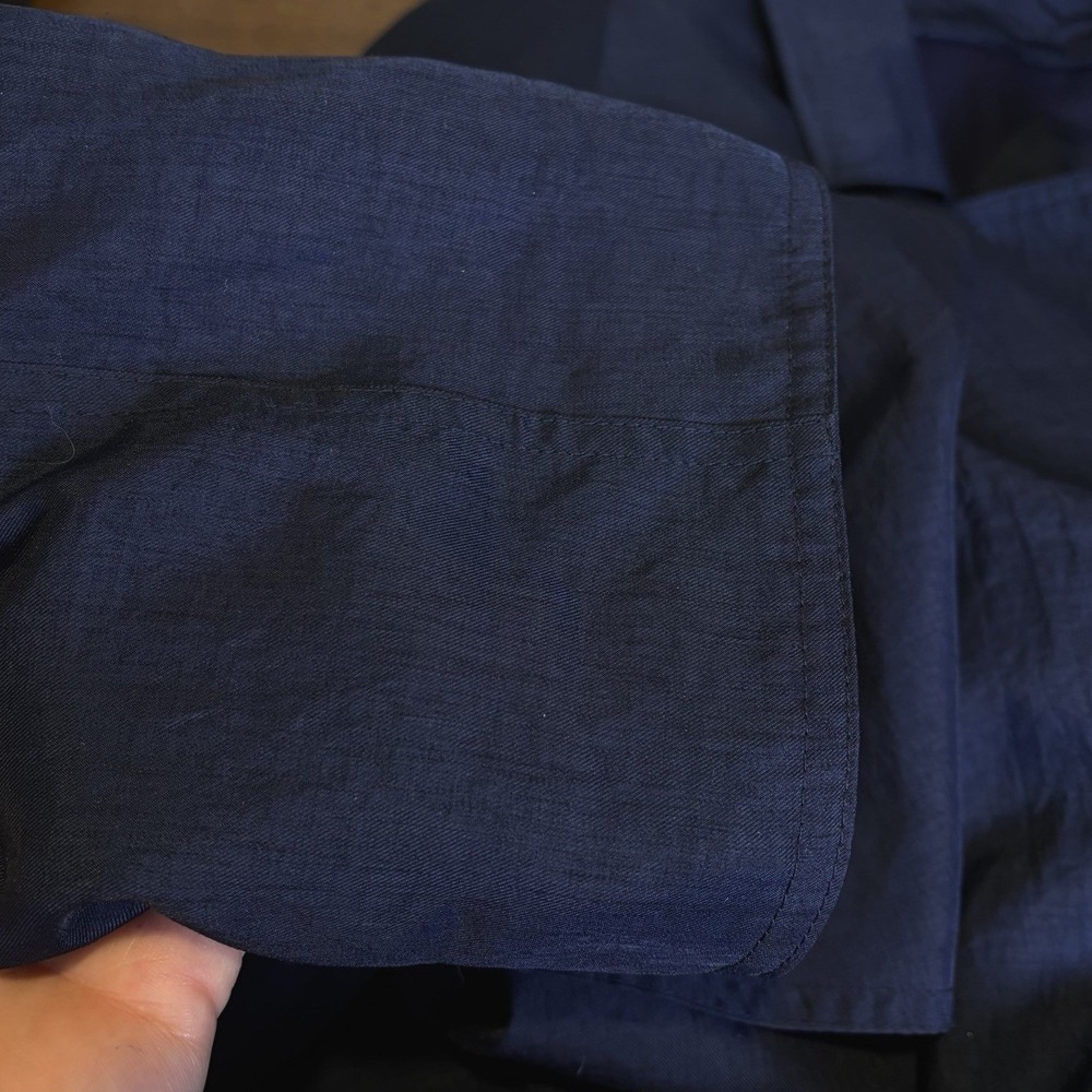 Vintage J. Gallery Woman's Trench Coat Size 7/8 Navy Blue 80's 90's Capsule - Picture 10 of 16